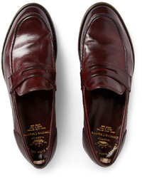 Мужские темно-красные кожаные лоферы от Officine Creative
