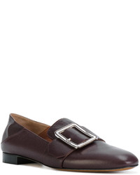 Женские темно-красные кожаные лоферы от Bally