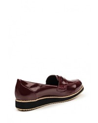 Женские темно-красные кожаные лоферы от Coco Perla