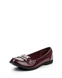 Женские темно-красные кожаные лоферы от Dorothy Perkins