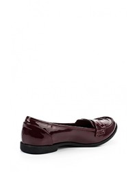 Женские темно-красные кожаные лоферы от Dorothy Perkins