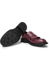 Мужские темно-красные кожаные лоферы от Bottega Veneta