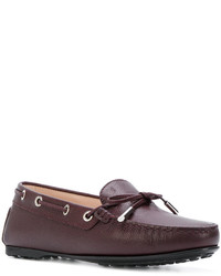 Женские темно-красные кожаные лоферы от Tod's