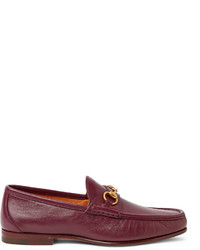 Мужские темно-красные кожаные лоферы от Gucci