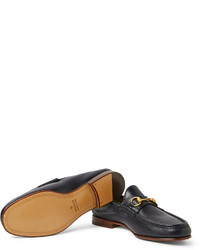 Мужские темно-красные кожаные лоферы от Gucci