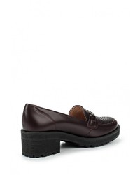 Женские темно-красные кожаные лоферы от Shoobootique