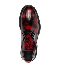 Темно-красные кожаные массивные туфли дерби от 424