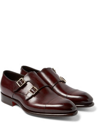 Темно-красные кожаные монки от Santoni