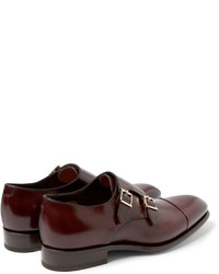 Темно-красные кожаные монки от Santoni