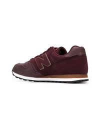 Женские темно-красные кожаные низкие кеды от New Balance