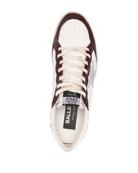 Мужские темно-красные кожаные низкие кеды от Golden Goose