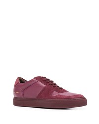 Мужские темно-красные кожаные низкие кеды от Common Projects