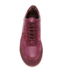 Мужские темно-красные кожаные низкие кеды от Common Projects