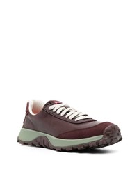 Мужские темно-красные кожаные низкие кеды от Camper