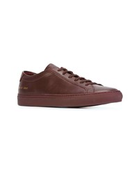 Мужские темно-красные кожаные низкие кеды от Common Projects