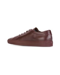 Мужские темно-красные кожаные низкие кеды от Common Projects