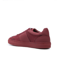 Мужские темно-красные кожаные низкие кеды от Billionaire