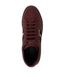 Мужские темно-красные кожаные низкие кеды от Bally