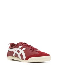 Мужские темно-красные кожаные низкие кеды от Onitsuka Tiger