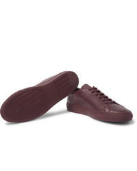 Мужские темно-красные кожаные низкие кеды от Common Projects