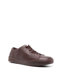 Мужские темно-красные кожаные низкие кеды от Camper