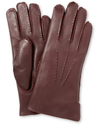 Мужские темно-красные кожаные перчатки от Dents