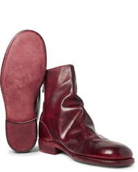 Мужские темно-красные кожаные повседневные ботинки от Guidi