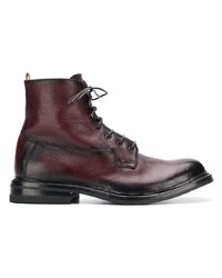 Мужские темно-красные кожаные повседневные ботинки от Officine Creative