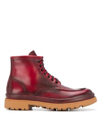 Мужские темно-красные кожаные повседневные ботинки от Doucal's