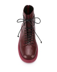 Мужские темно-красные кожаные повседневные ботинки от Marsèll