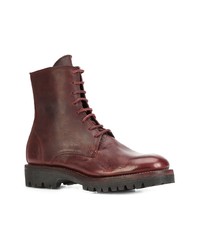 Мужские темно-красные кожаные повседневные ботинки от Guidi