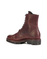 Мужские темно-красные кожаные повседневные ботинки от Guidi