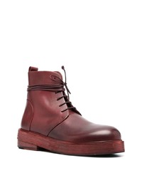 Мужские темно-красные кожаные повседневные ботинки от Marsèll