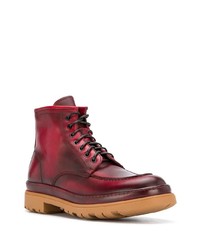 Мужские темно-красные кожаные повседневные ботинки от Doucal's