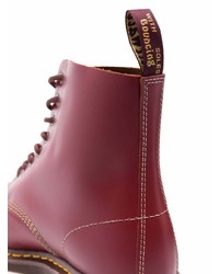 Мужские темно-красные кожаные повседневные ботинки от Dr. Martens