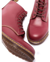 Мужские темно-красные кожаные повседневные ботинки от Dr. Martens