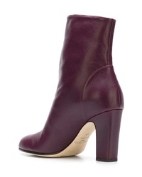 Темно-красные кожаные полусапоги от Jimmy Choo