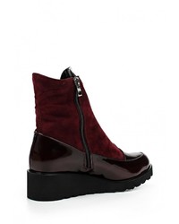 Темно-красные кожаные полусапоги от Just Couture