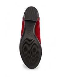 Темно-красные кожаные полусапоги от Mamma Mia