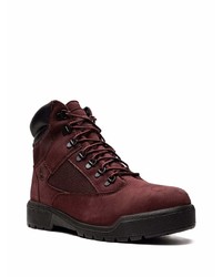 Мужские темно-красные кожаные рабочие ботинки от Timberland