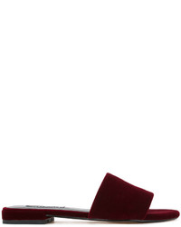 Темно-красные кожаные сабо от Senso