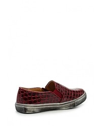 Женские темно-красные кожаные слипоны от Sofi