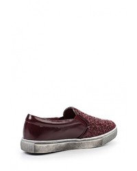 Женские темно-красные кожаные слипоны от Sweet Shoes