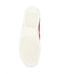 Женские темно-красные кожаные слипоны от Valley