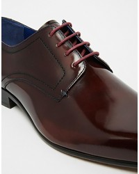 Темно-красные кожаные туфли дерби от Ted Baker