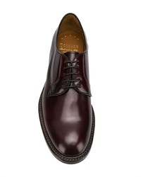 Темно-красные кожаные туфли дерби от Doucal's