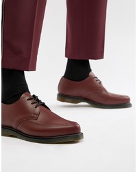 Темно-красные кожаные туфли дерби от Dr. Martens