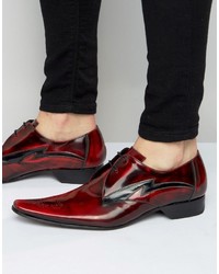 Темно-красные кожаные туфли дерби от Jeffery West