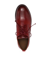 Темно-красные кожаные туфли дерби от Marsèll