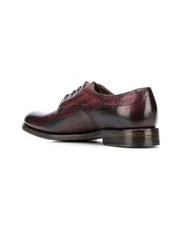 Темно-красные кожаные туфли дерби от Silvano Sassetti